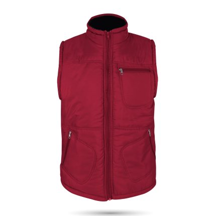 ALASKA  KIRMIZI  ÜÇ CEPLİ ŞİŞME YELEK  XXL